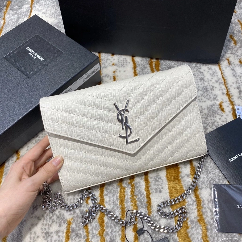 Tony Luxuries CHAIN CASSANDRE MATELASSÉ WALLET YSL 0814